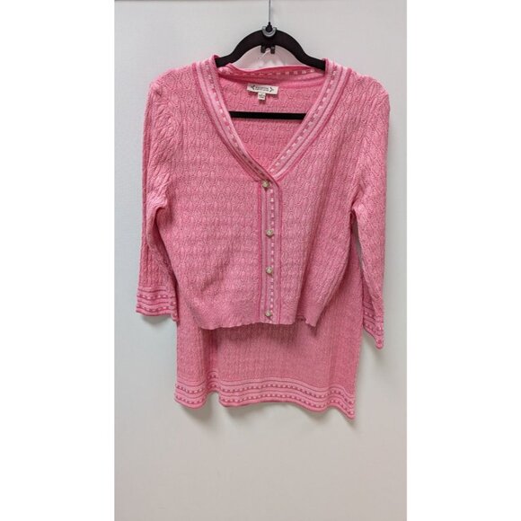 Nanette Lepore Pink Knit Sweater & Skirt 2 PC Set - Picture 1 of 4